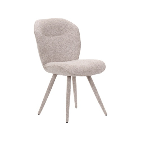 Eetkamerstoel Wim beige met gestoffeerde poten
