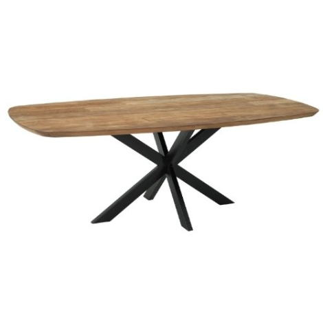 Eettafel Deens ovaal teakhout 260 cm.