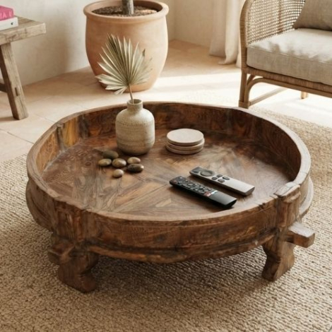 Vintage chakki tafel uit India. 