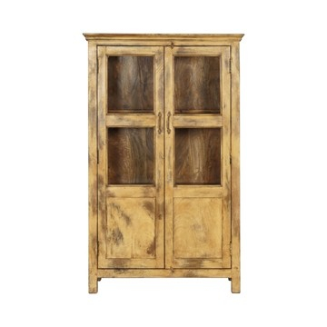 Groene vitrine kast uit India.