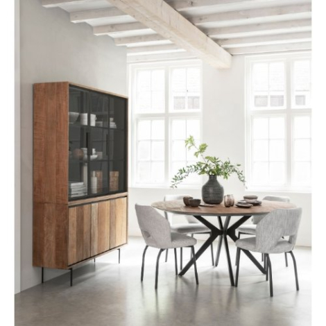 Vitrinekast medium Metropole 140 cm.