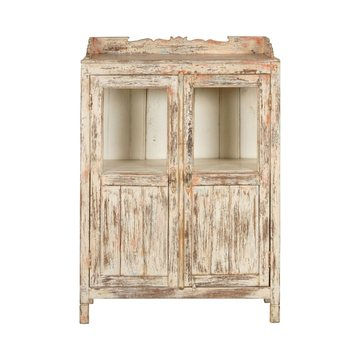 Groene vitrine kast uit India.