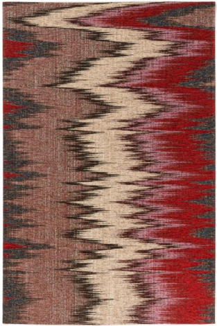 Vloerkleed met rood. Abstract