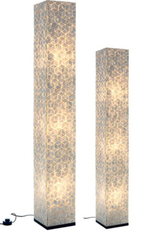 Vloerlamp schelpen cubes