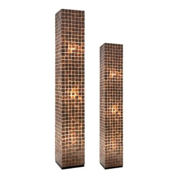 Vloerlamp Moni Gold vierkant.