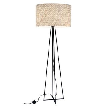 Vloerlamp met schelpen in de kleur parelmoer wit