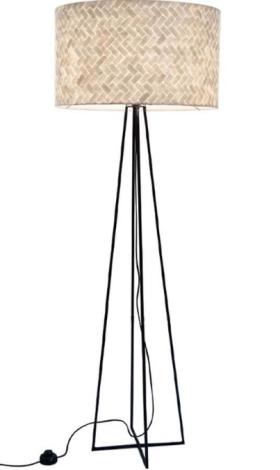 Vloerlamp schelpen parelmoer wit