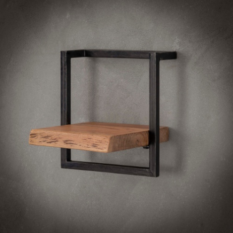 Wandplank met stalen frame 30 cm Brix naturel - sfeerfoto