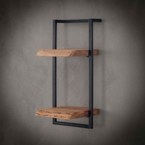 Wandrek met stalen frame 65 cm hoog Brix met 2 planken - sfeerfoto