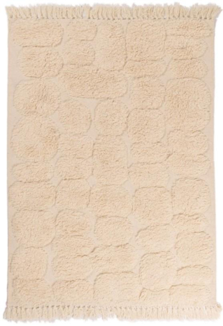 Wollen vloerkleed off white