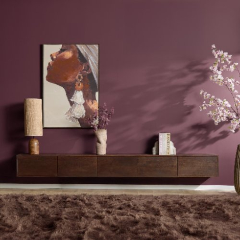 Zwevend tv-meubel Vision Bruin 280 cm