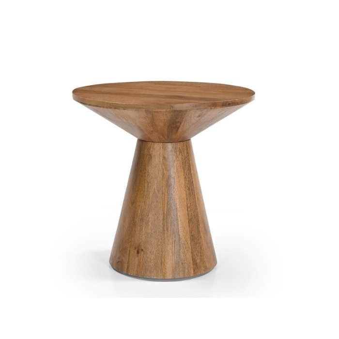 Houten bijzettafeltje rond 60 cm.