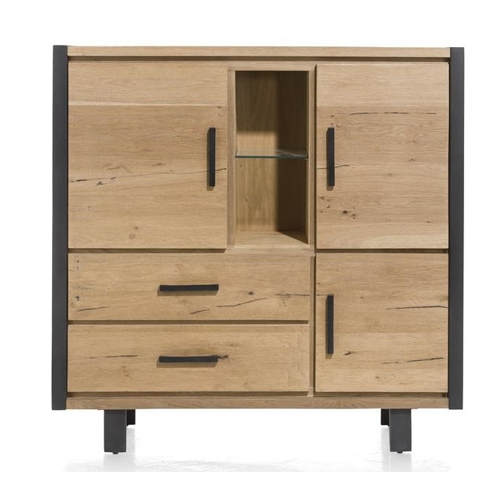 Opbergkast van eikenhout. Model Brooklyn van Happy at Home.