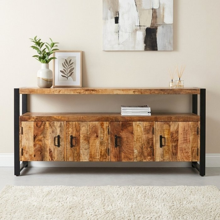 Mangohouten dressoir Britt 175 cm.