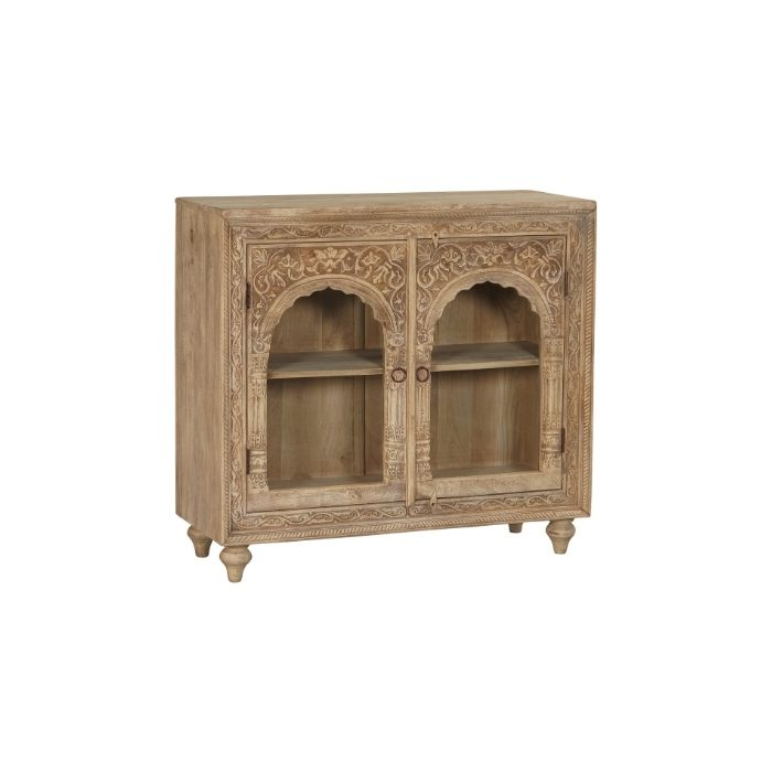 Vitrinekast uit India met twee deuren.