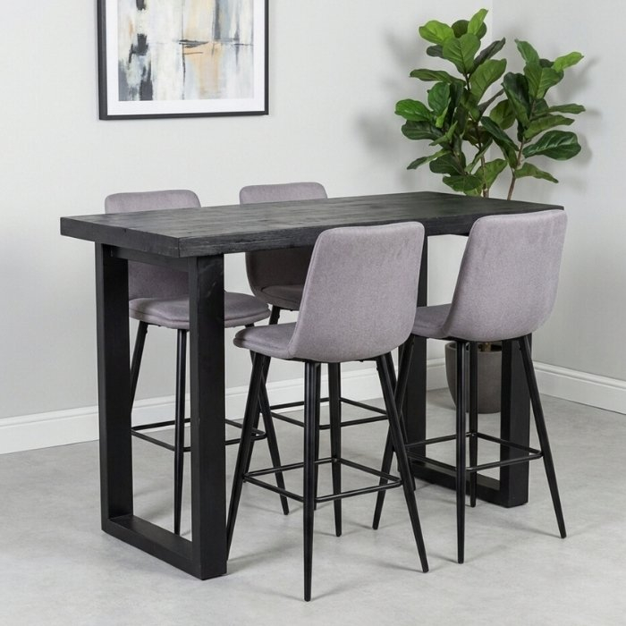 Bartafel zwart van mangohout.