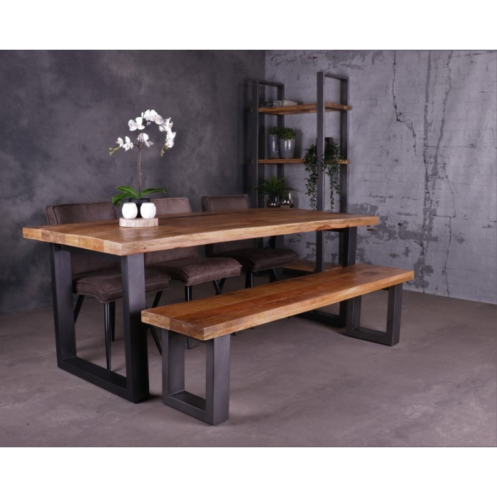 Industrieel bankje mangohout