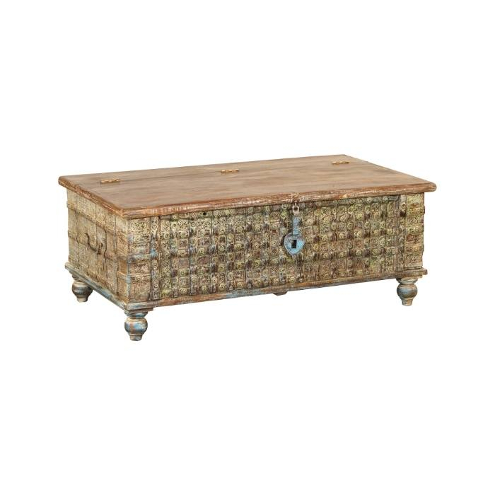 Grote mangohouten salontafel kist.