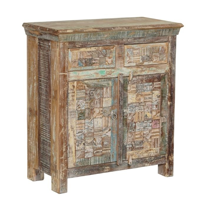 Commode van teakhout. 