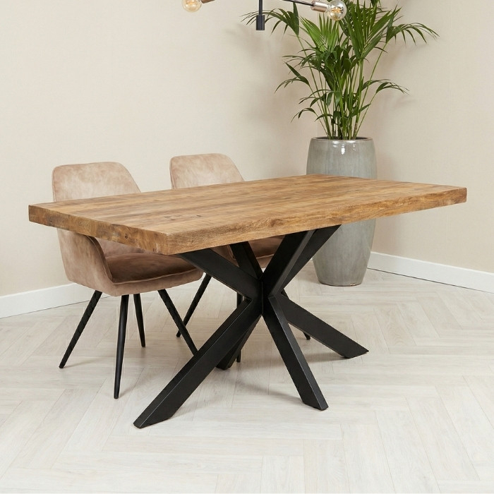 Mangohouten eettafel rechthoekig 160 cm