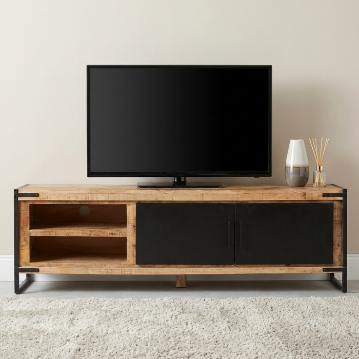 Mangohouten tv meubel.