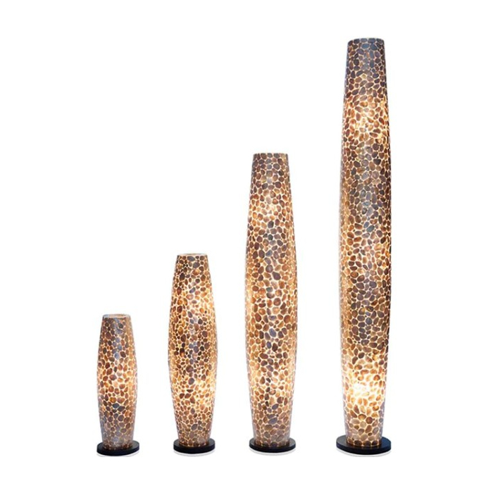 Vloerlamp schelpen goud