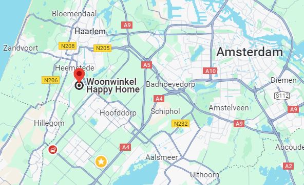 Route naar de winkel