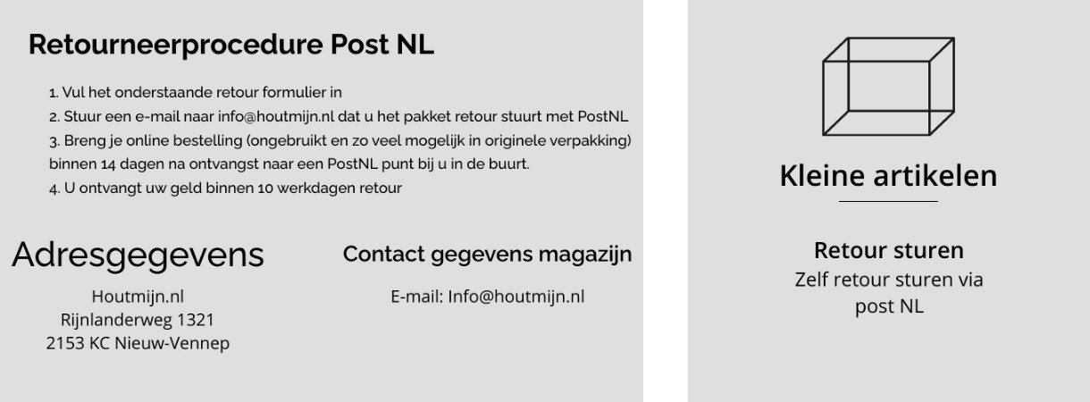 retour beleid postNL